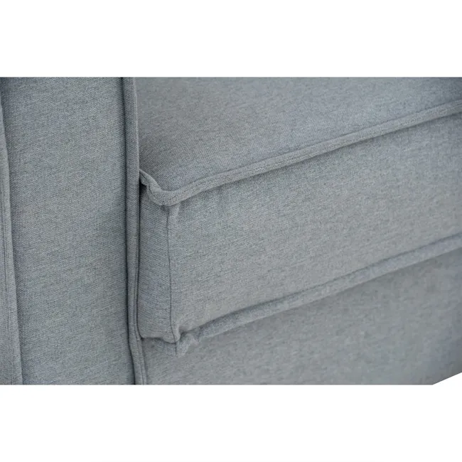 Nexon Armchair - Ash Blue - 8 - Fabric texture, gray color, seam detail, fabric weave, softness, casual style, cozy feel