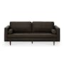 Nolan 3 Seater Sofa - Dark Grey (Premium Aniline Leather) - 0