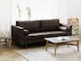 Nolan 3 Seater Sofa - Dark Grey (Premium Aniline Leather) - 1