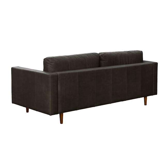 Nolan 3 Seater Sofa - Dark Grey (Premium Aniline Leather) - 3