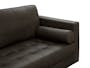 Nolan 3 Seater Sofa - Dark Grey (Premium Aniline Leather) - 2