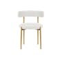 Aspen Dining Chair - Gold, White Boucle - 1