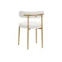 Aspen Dining Chair - Gold, White Boucle - 3