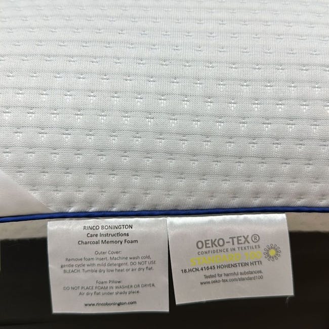 Rinco Bonington Charcoal Memory Foam Pillow (3 Types) - 4