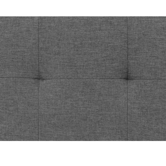 Cali L-Shaped Sofa - Walnut, Orion - 11 - Grey upholstered sofa with clean lines, Modern grey sectional sofa design