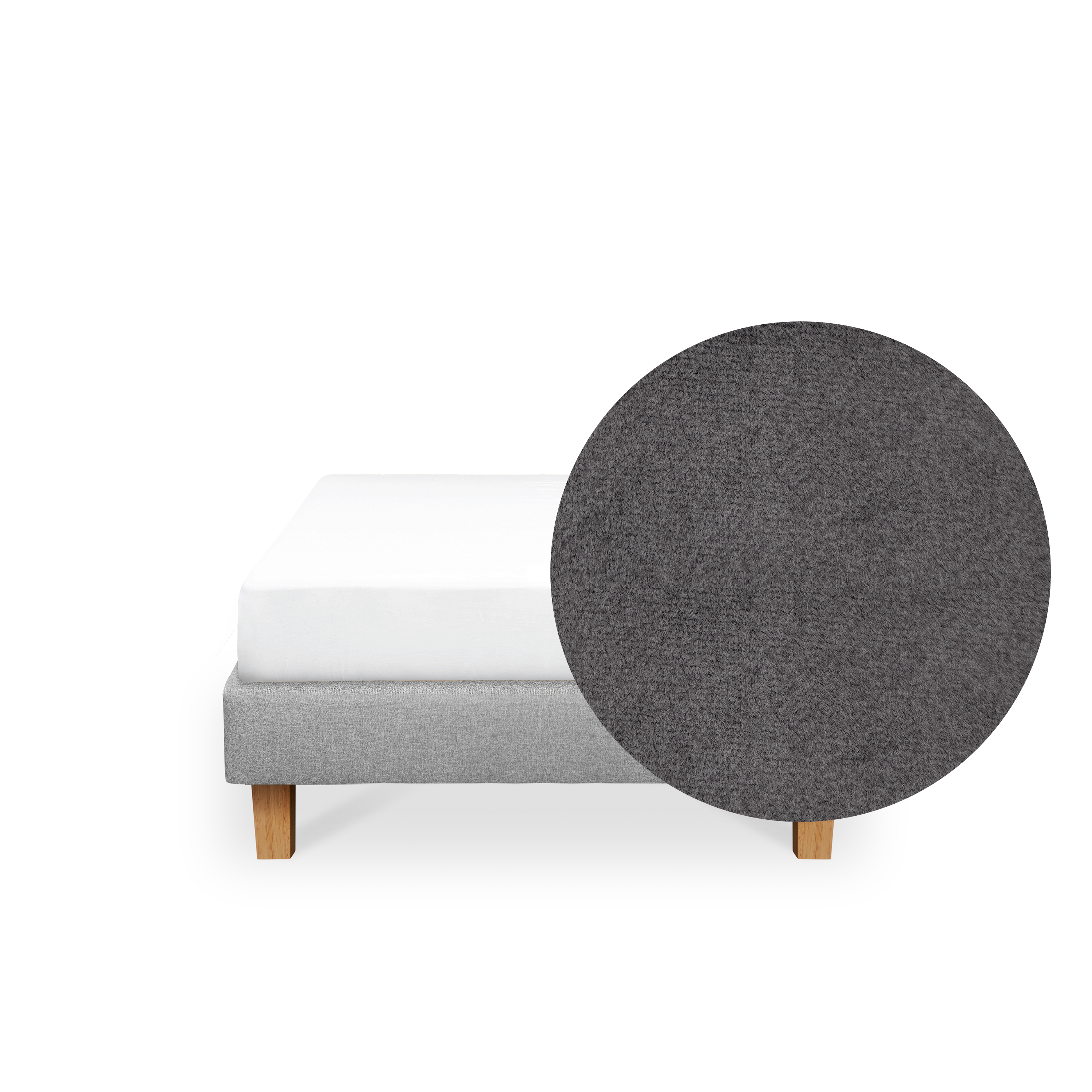 ESSENTIALS Super Single Divan Bed - Shadow Grey (Pet Friendly)