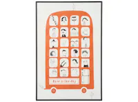 Whimsy on Wheels Framed Canvas 40 x 60 cm