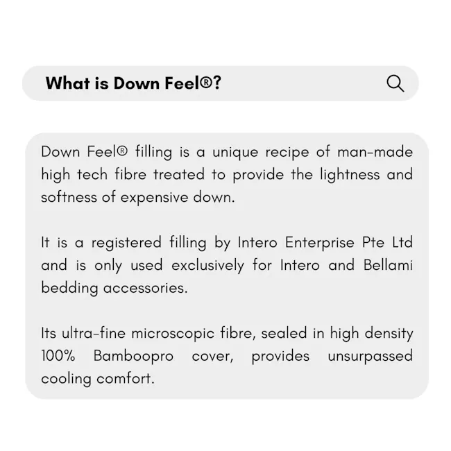 Bellami ZZEN Tencel DownFeel Luxury Bolster - 7 - Unique filling recipe for premium down, Man-made high-tech fiber filling