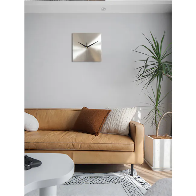 Ronne Square Stainless Steel Wall Clock - 6