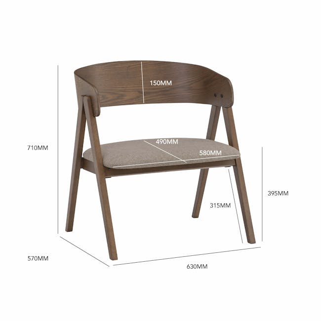 Melda Lounge Chair - Tan - 7
