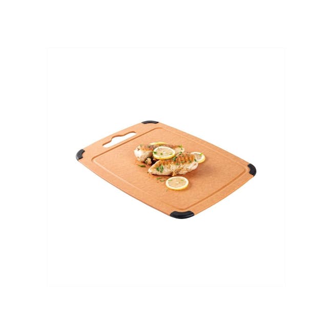 Safico Pro Wood Fibre Cutting Board with Anti-Slip Corners (3 Sizes) - 2 - cutting board, lemon slices, grilled chicken