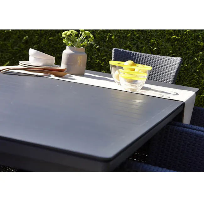 Futura Dining Table 1.65m with 4 Tisara Chair Outdoor Set - Graphite - 3
