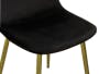 Finnley Dining Chair - Brass, Black (Velvet) - 5