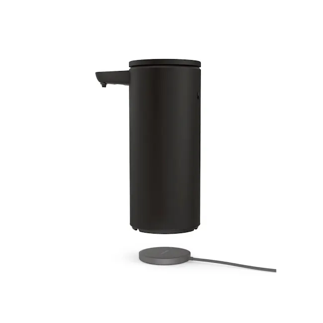 simplehuman 14oz Sensor Pump - Matte Black - 4 - Black cylindrical coffee maker, sleek design, modern aesthetic, minimalist