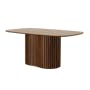 Bolton Dining Table 1.8m in Walnut with 4 Fabian Armchairs in Mud - 3
