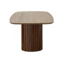 Bolton Dining Table 1.8m in Walnut with 4 Fabian Armchairs in Mud - 4