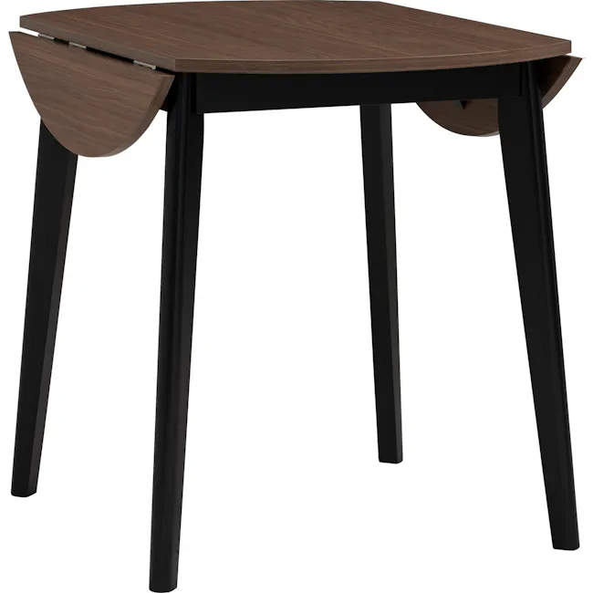 Oliver Extendable Dining Table 0.6m-0.9m - 5 - Wooden table with black legs, sleek design, modern aesthetic, minimalist