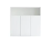 Fikk 3 Door Open Tall Cabinet - White