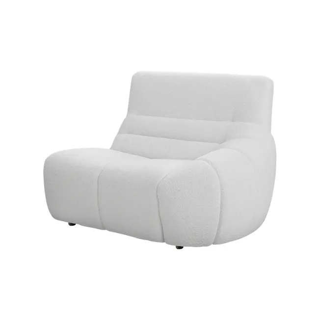 Tara 4 Seater Corner Extended Sofa - Grey - 7 - Sleek and modern design with plush, white fabric upholstery., Ergonomic
