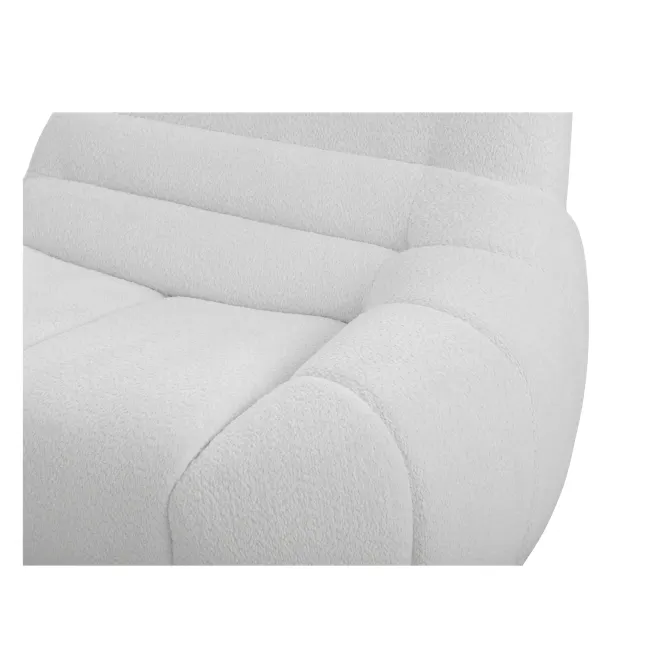 Tara 4 Seater Corner Extended Sofa - Grey - 26 - White, plush, modern, ergonomic, cushioned, soft, textured, fluffy, cozy