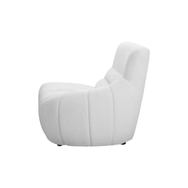 Tara 4 Seater Corner Extended Sofa - Grey - 8 - Sleek and modern design with plush, white fabric upholstery., Comfortable