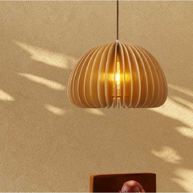 (As-is) Wooden Pendant Lamp - 1