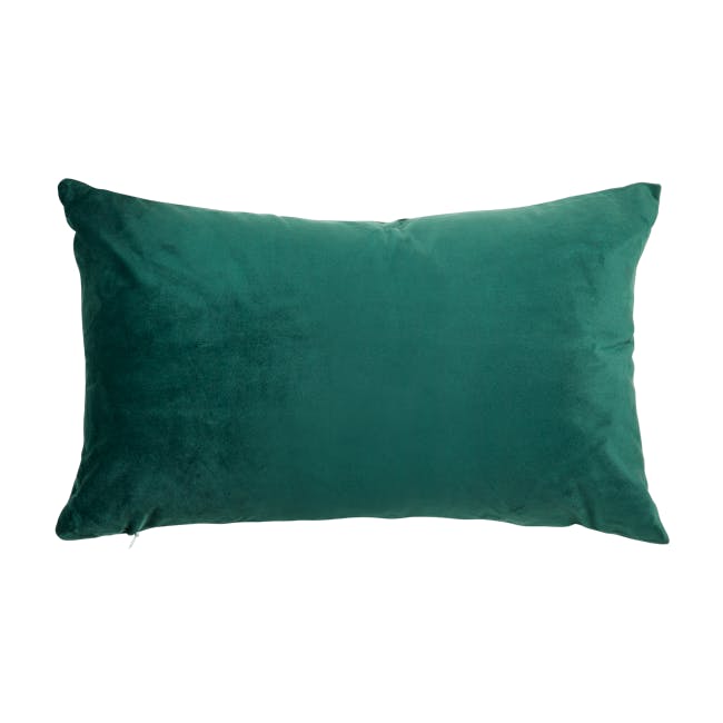Alyssa Velvet Lumbar Cushion Cover - Emerald - 0