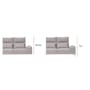 Layla 3 Seater Extended Sofa - Light Grey - 15