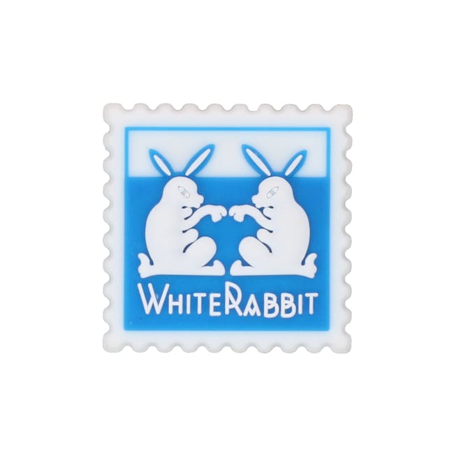 White Rabbit Fridge Magnet - Rabbit Stamp - 0