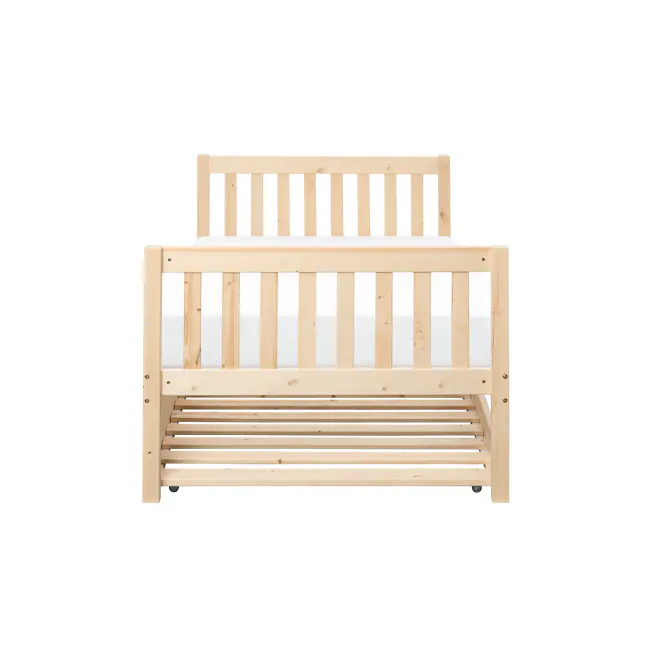 Miko Single Trundle Bed - Natural - 10