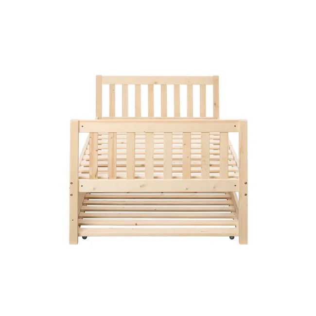 Miko Single Trundle Bed - Natural - 11