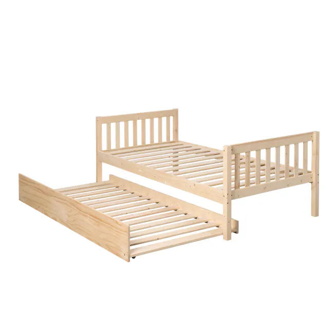 Miko Single Trundle Bed - Natural - 6