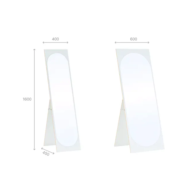 Kira Standing Floor Mirror (2 Sizes) - White - 7