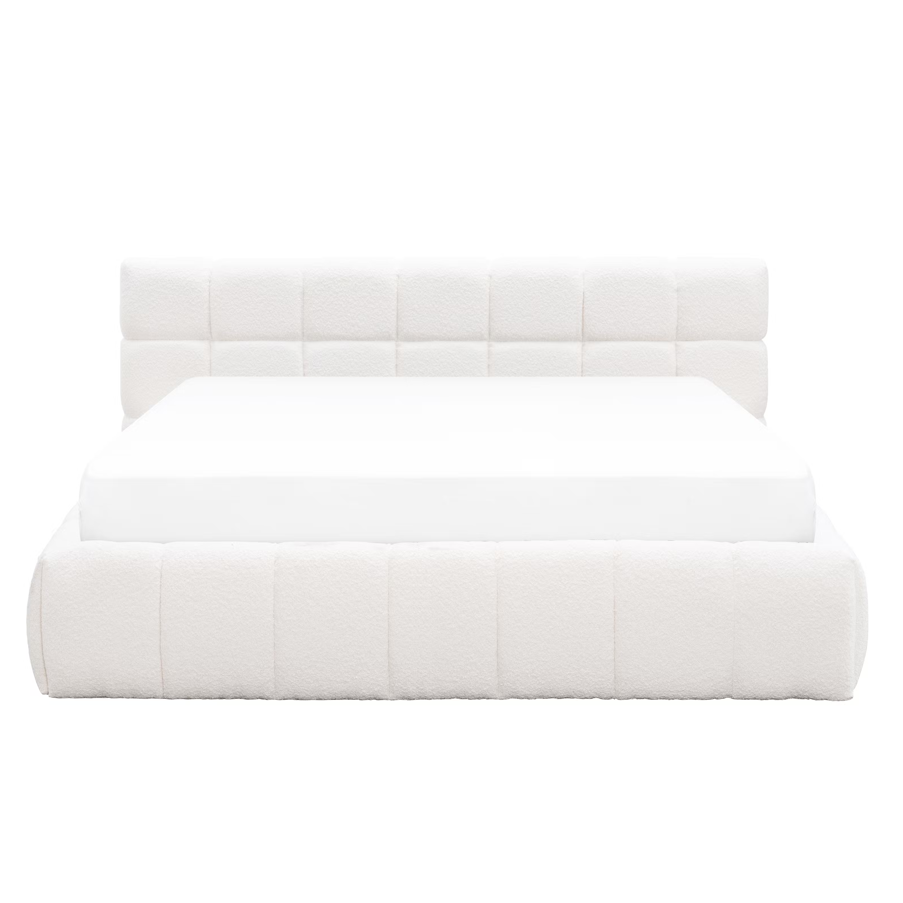 Aubrielle Storage King Bed - White Boucle