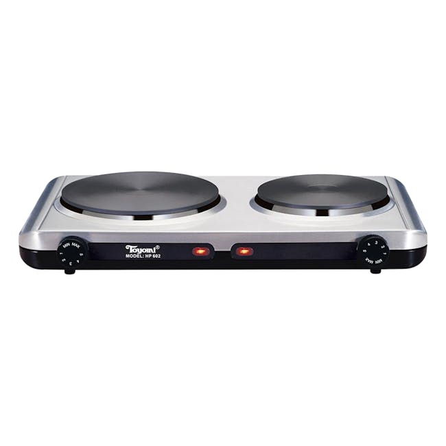 TOYOMI Double Hot Plate HP 602 - 1 - Electric kitchen stove, dual burners, stainless steel finish, modern design