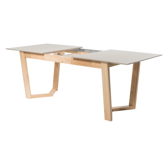 (As-is) Meera Extendable Dining Table 1.6m-2m - Natural, Taupe Grey - 9