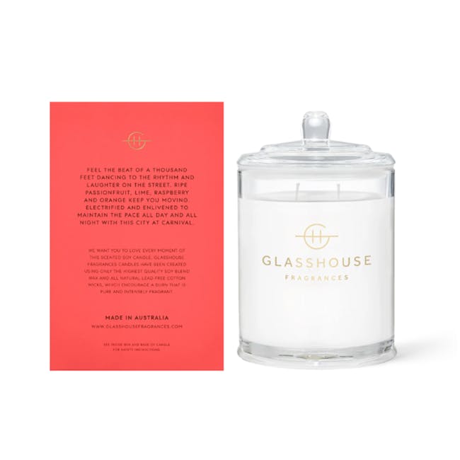 Glasshouse Fragrances Triple Scented Soy Candle 380g - One Night in Rio - 1