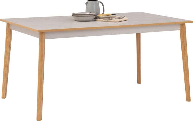 (As-is) Sergio Dining Table 1.5m - Natural, Grey - 8