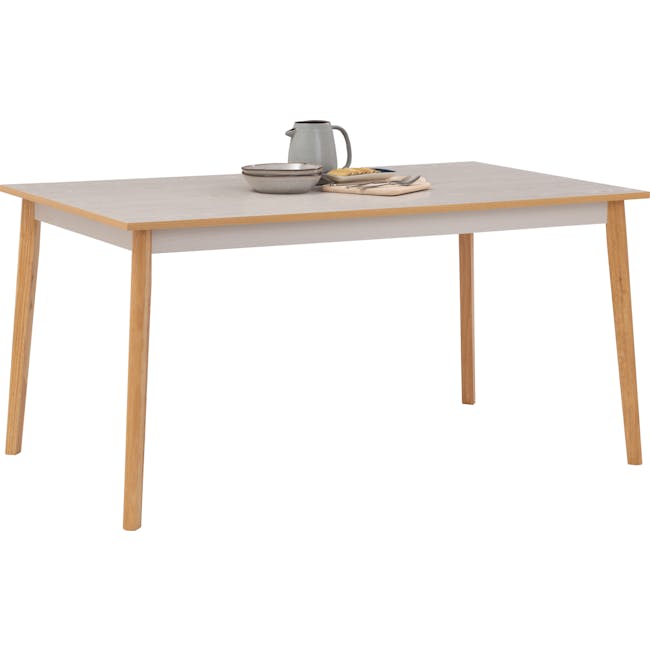 (As-is) Sergio Dining Table 1.5m - Natural, Grey - 8