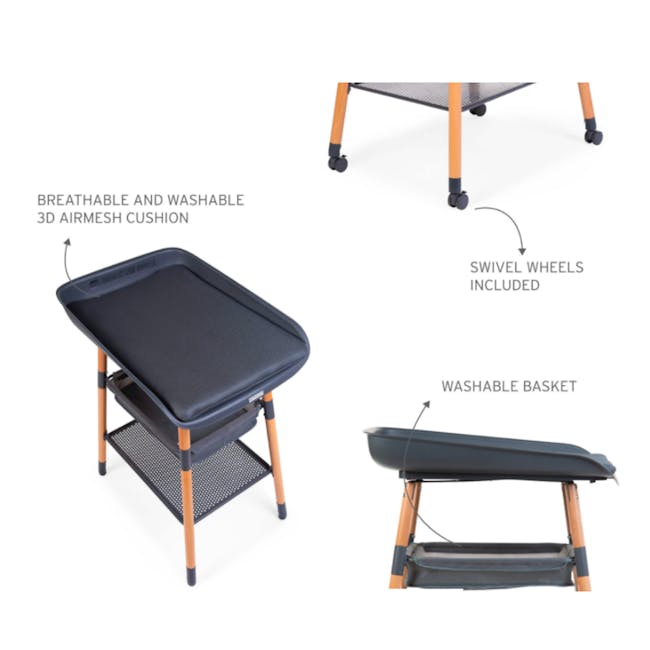 Childhome Evolux Changing Table - Natural Anthracite - 1
