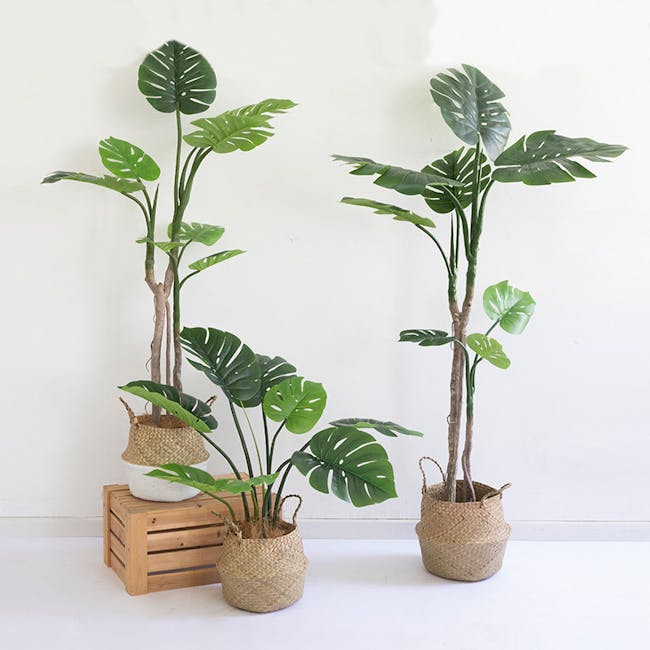 Potted Faux Monstera Plant 90 cm - 1
