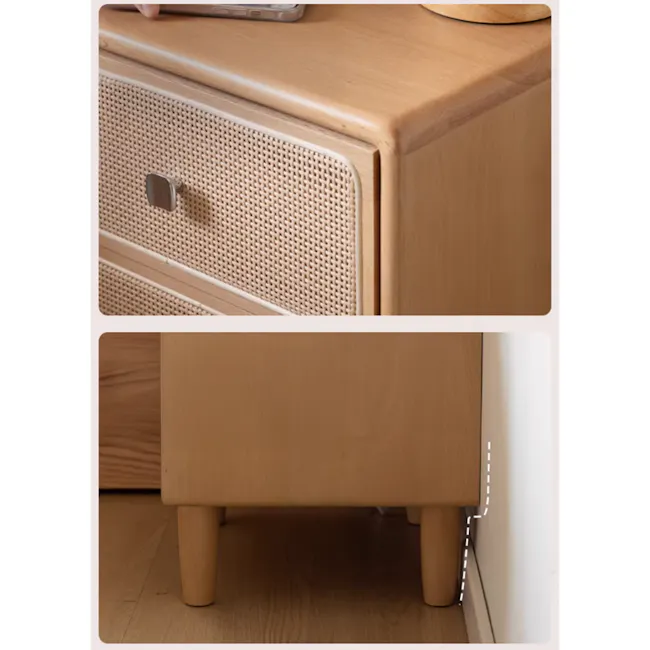 Lanci Rattan Bedside Table 0.42m - Natural - 5
