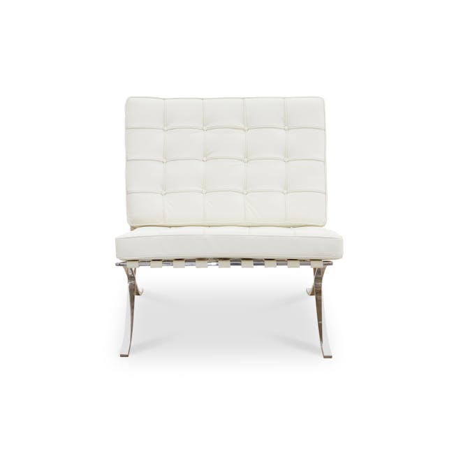 Benton Chair - White (Genuine Cowhide) - 9