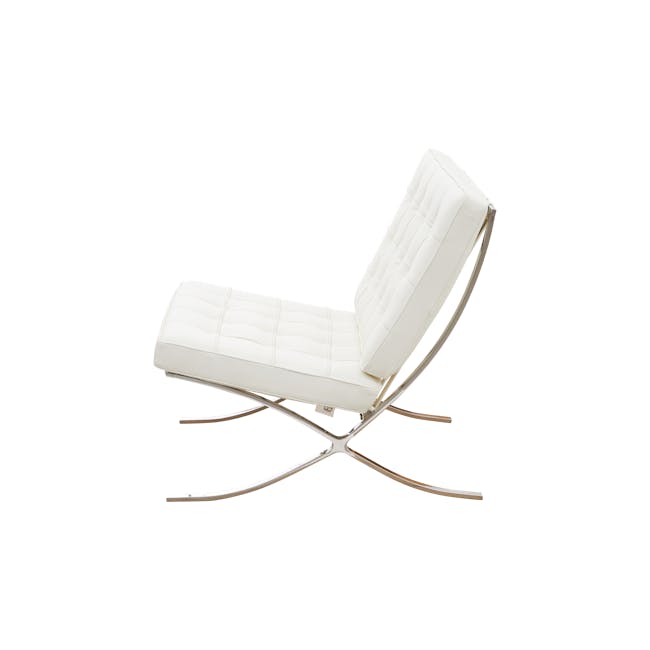 Benton Chair - White (Genuine Cowhide) - 3