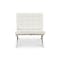 Benton Chair with Benton Ottoman - White (Genuine Cowhide) - 1