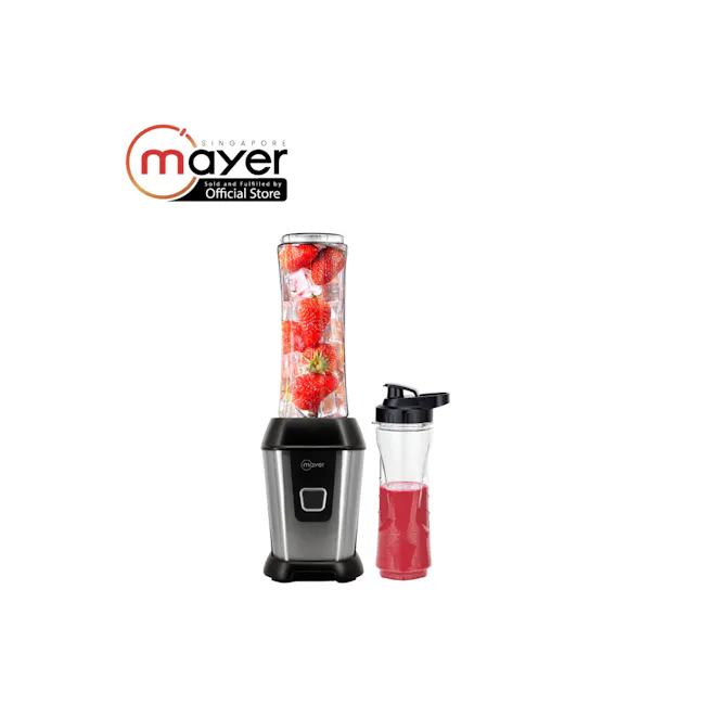 Mayer 600ml Personal Blender (MMPB601) - 2 - Smart blender with strawberries, ready for use, Berry blend with sleek design