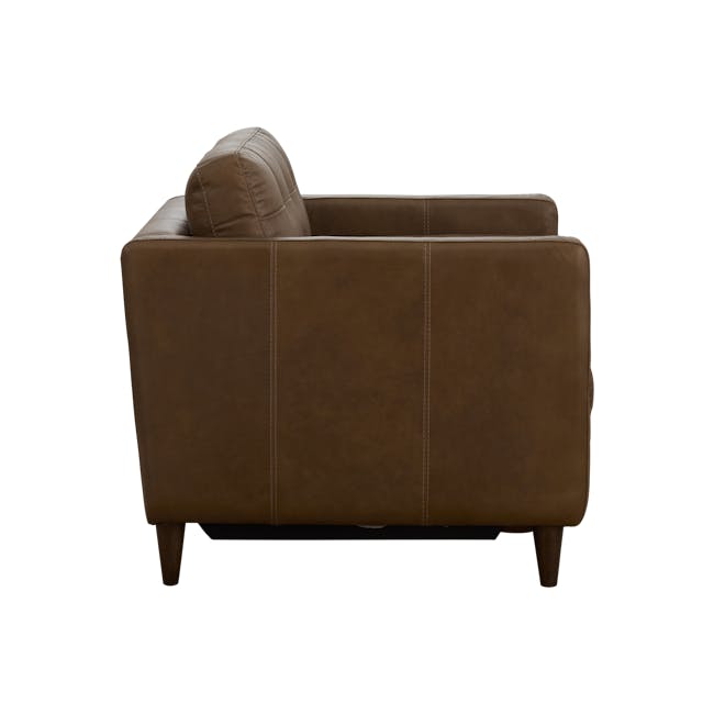 (As-is) Denver Armchair with Adjustable Footrest - Cedar Brown (Genuine Leather) - 10