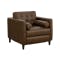 (As-is) Denver Armchair with Adjustable Footrest - Cedar Brown (Genuine Leather) - 12