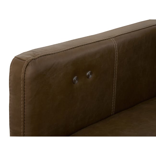(As-is) Denver Armchair with Adjustable Footrest - Cedar Brown (Genuine Leather) - 14