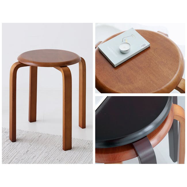 Manny Stackable Stool -  Maple - 3